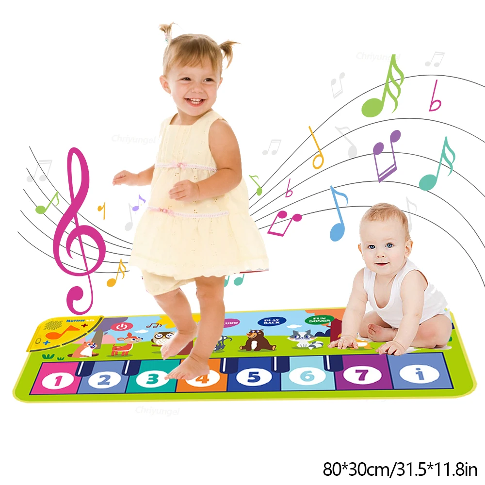Tapis de Piano pour enfants 80*30cm, tapis de danse pour clavier de sol pour tout-petits – Image 2