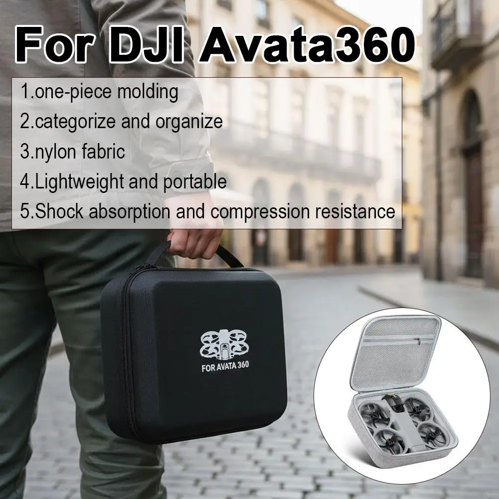 Dji Avata 360 용 보관 가방 미니 휴대용 핸드백 dji 컨트롤러 케이스 용 야외 여행용 운반 케이스 드론 액세서리
