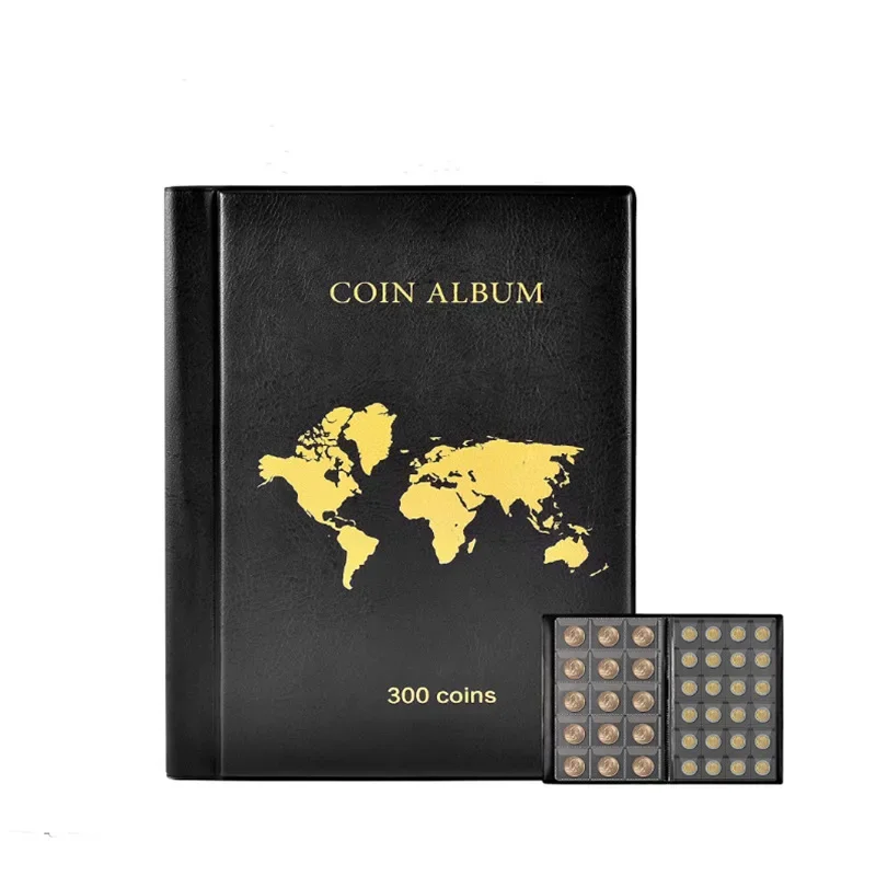 Portable Coin Collection Set 200/300 Panels Pvc Transparent