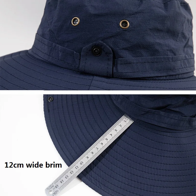 Waterproof Bucket Hat For Male Summer Anti UV Sun Hats Outdoor Men