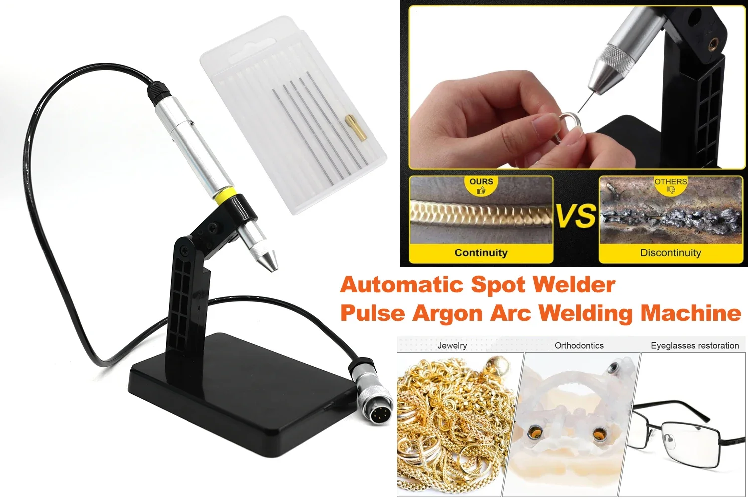150A Jewelry Stainless Steel Spot Laser Welding Machine Automatic CNC Handheld Pulse TIG Welding Machine For Welding Jewelry 2