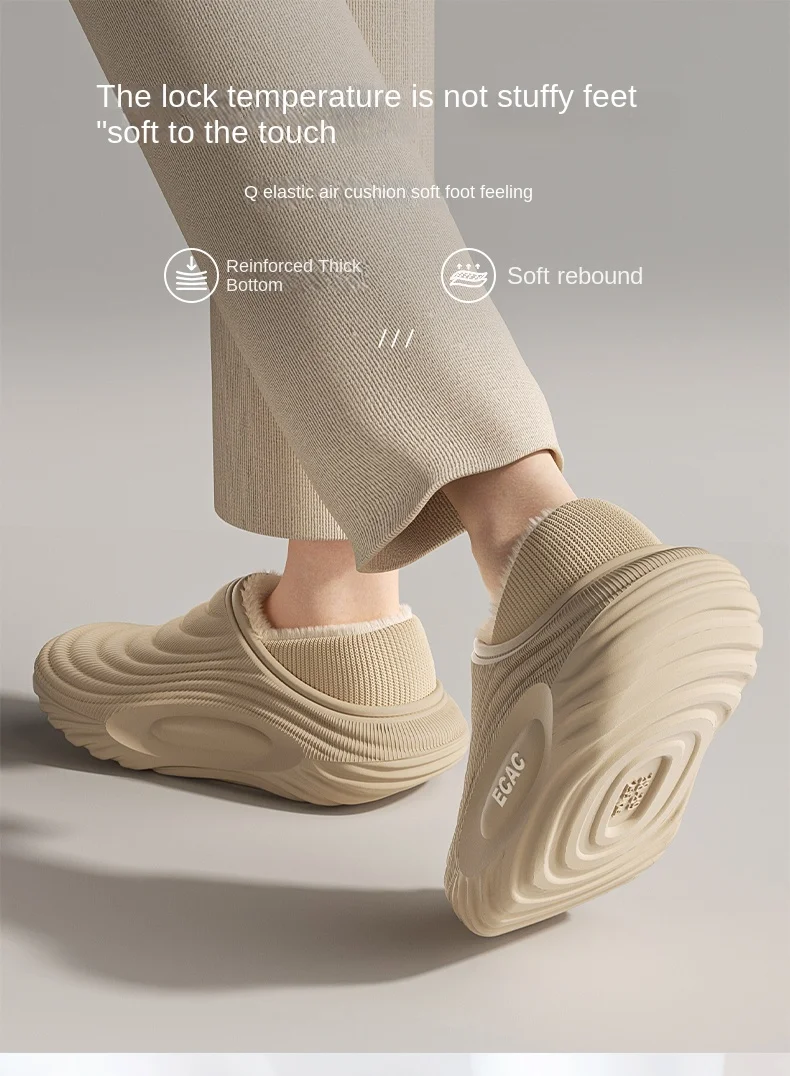 EVA-Winterpantoffeln für Damen und Herren, warm gefüttert, wasserdicht, rutschfest, bequem, für drinnen und draußen, leichte Baumwollclogs_voghion.com