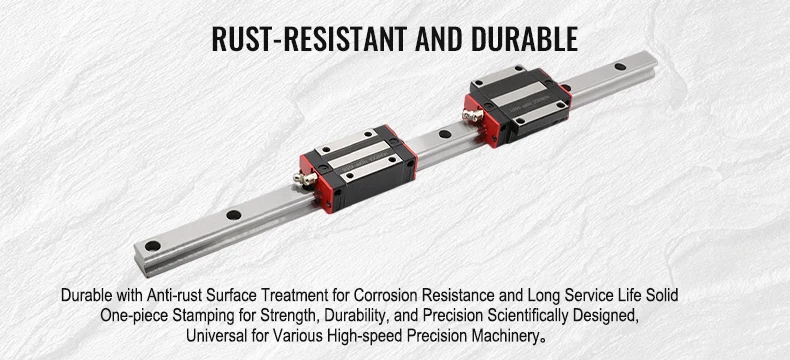 2 Stück HGR20 Linearführungen + 4 Stück HGH20CA HGW20CC Blöcke Wagen + 1 Set Kugelumlaufspindelsatz SFU1605 / SFU1604 / SFU1610 für CNC-Teil – Detail 9