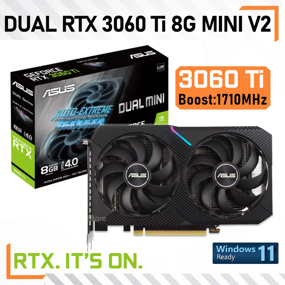 Asus Graphics GDDR6 RTX 3060Ti Card NVIDIA RTX 3060 GPU 14000MHz