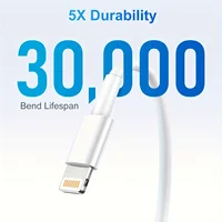 Câble USB d'origine pour Apple, Apple iPhone 14, 13, 12, 11 Pro Max, 7, 8 Plus, XS, Poly FastCharging, cTO, ios, Accessoires de chargeur 2