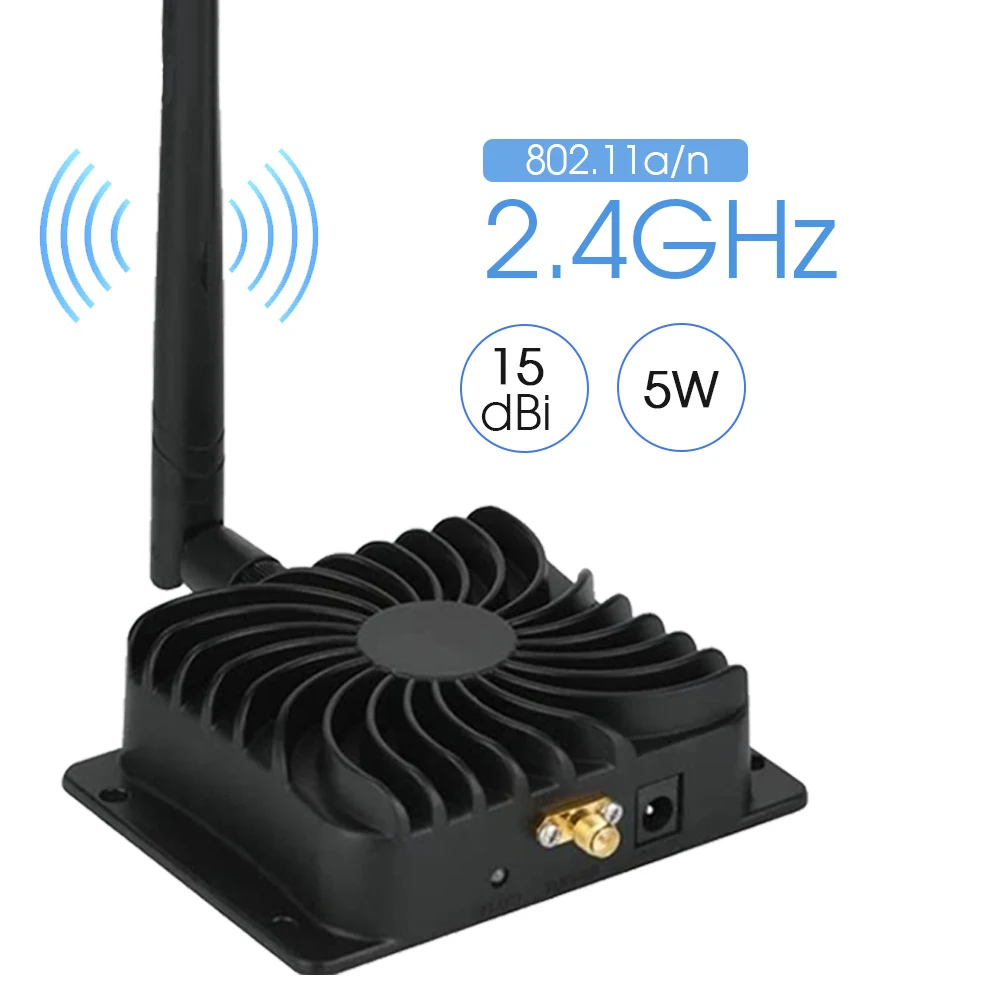 Amplificador de Sinal Wi-fi 2.4ghz Repetidor sem Fio 4w 5w com Antena 4w 5w