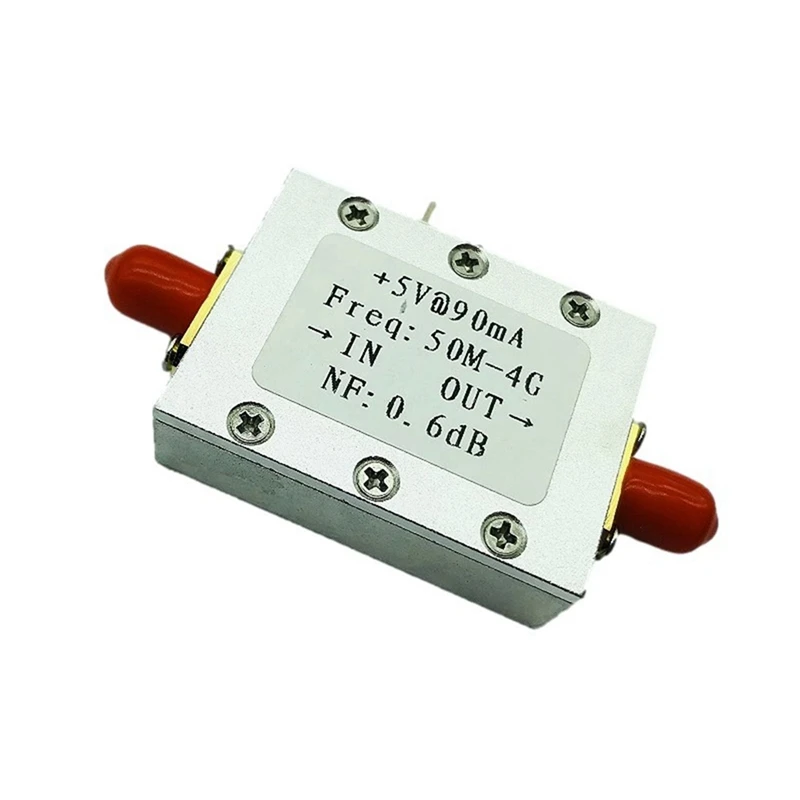 Ultra Low Noise NF=0.6DB High Linearity 0.05-4G Wideband Amplification LNA Input Down To RF Module Easy Install