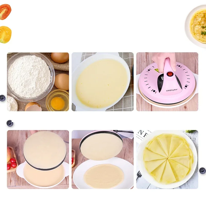 Portable Electric Non-stick Crepe Maker Mini Household Pancake Baking Pan Easy Operation