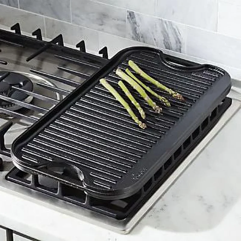 Lodge Pro-Grid 20 in. Black Cast Iron Reversible Stovetop Griddle