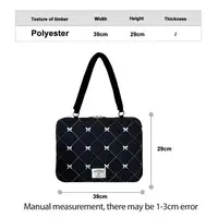 5inch Cartoon Plush Bow Pink Laptop Sleeve Case Bag For ipad Laptop Bag Cover Notebook Tablet Pouch Handbag - Image 6