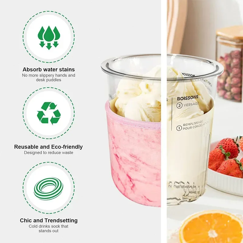 24oz Ice Cream Neoprene Sleeve 4 Pack For Ninja NC501 NC500 Series Deluxe Ice Cream Maker Containers ice cream sleeve