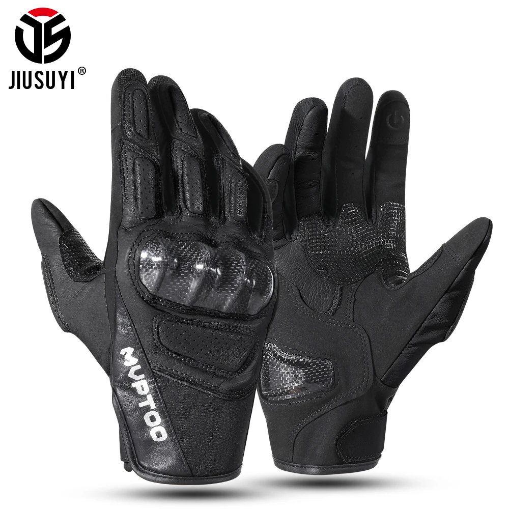 Genuine Leather Tactical Gloves Touch Screen Hard Guard Army Paintball Military Cycling Sports Hiking Anti-skid Shock-proof Gear
