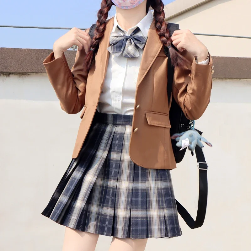 Japanese Jk Uniforms Students 13 Colors Red/Pink/Black Blazer High School Jacket Girls College Style Autumn Suit School Uniforms 3