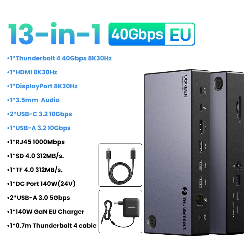 (*E様 UGREEN 13-in-1 Thunderbolt4 ドッキングステ Amazon.com: UGREEN Revodok Pro 313 Laptop Docking Station 13