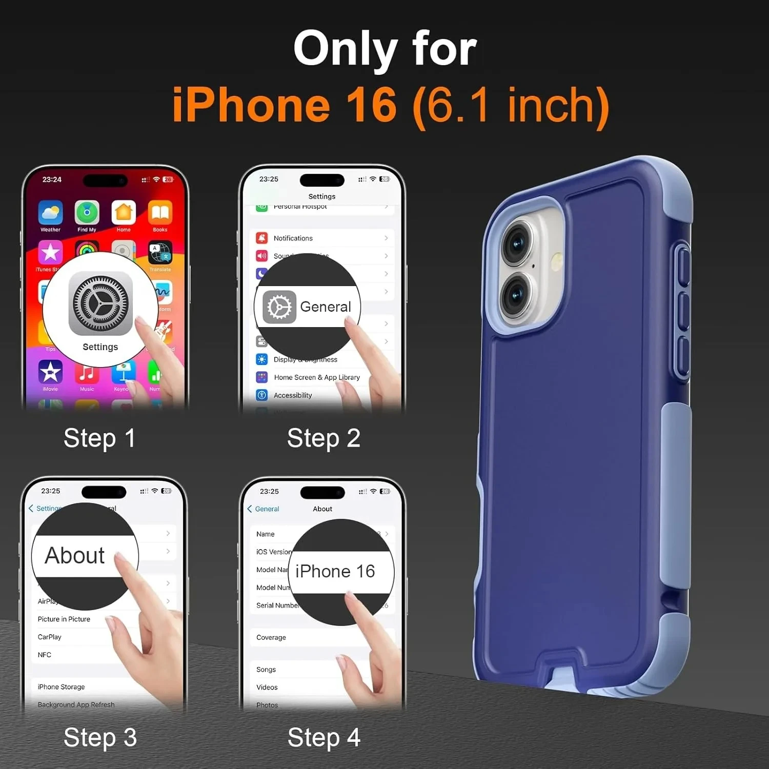 Rugged Heavy Duty Military Grade Armor Phone Case with MagSafe Shockproof Protection