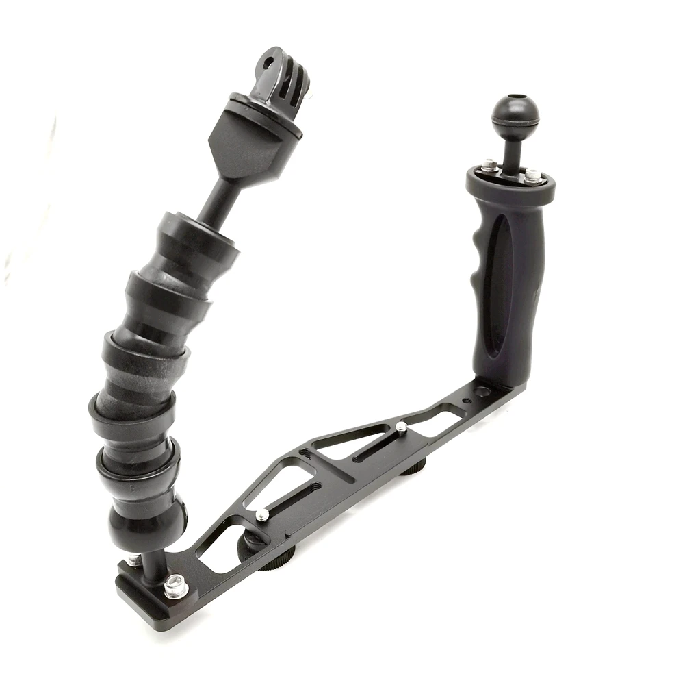 Underwater Compact Camera housing TG7 TG5 TG6 Single Tray with Gopro Tripod Mount Flex Arm