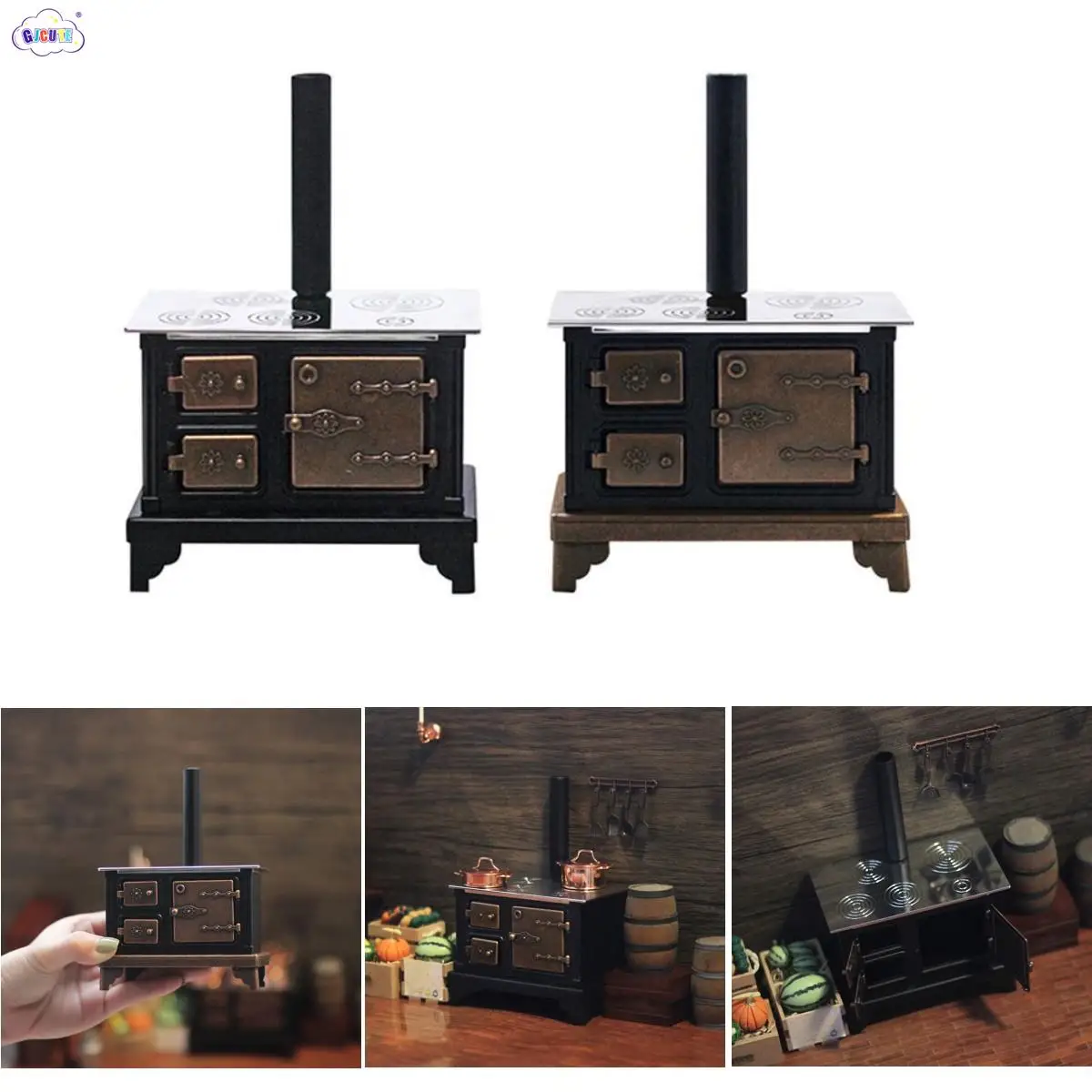 

1 шт. миниатюрная кукольная печь, модель дымохода, ретро шкаф для варочной панели, кухня, «сделай сам», мебель, декоративные аксессуары, игрушка