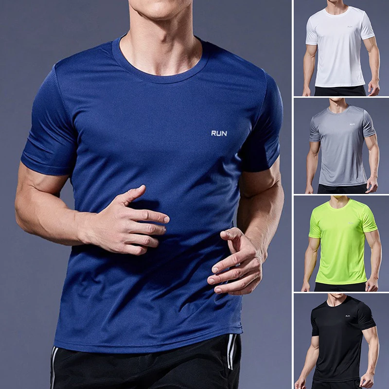 Men's Short Sleeve Ultralight Athletic T-Shirt Quick Drying Lightweight Performance For Running Training Fitness Gym 1 Piece Mens Undershirt