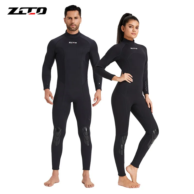 ZCCO 3MM Diving Suit Male One Piece Long Sleeve Female Thickened Warm Swimming Suit Floating Diving Suit Surfing Jellyfish 402060019r oem replacement grooved 2 piece floating brake rotor disc for renault megane 3 rs