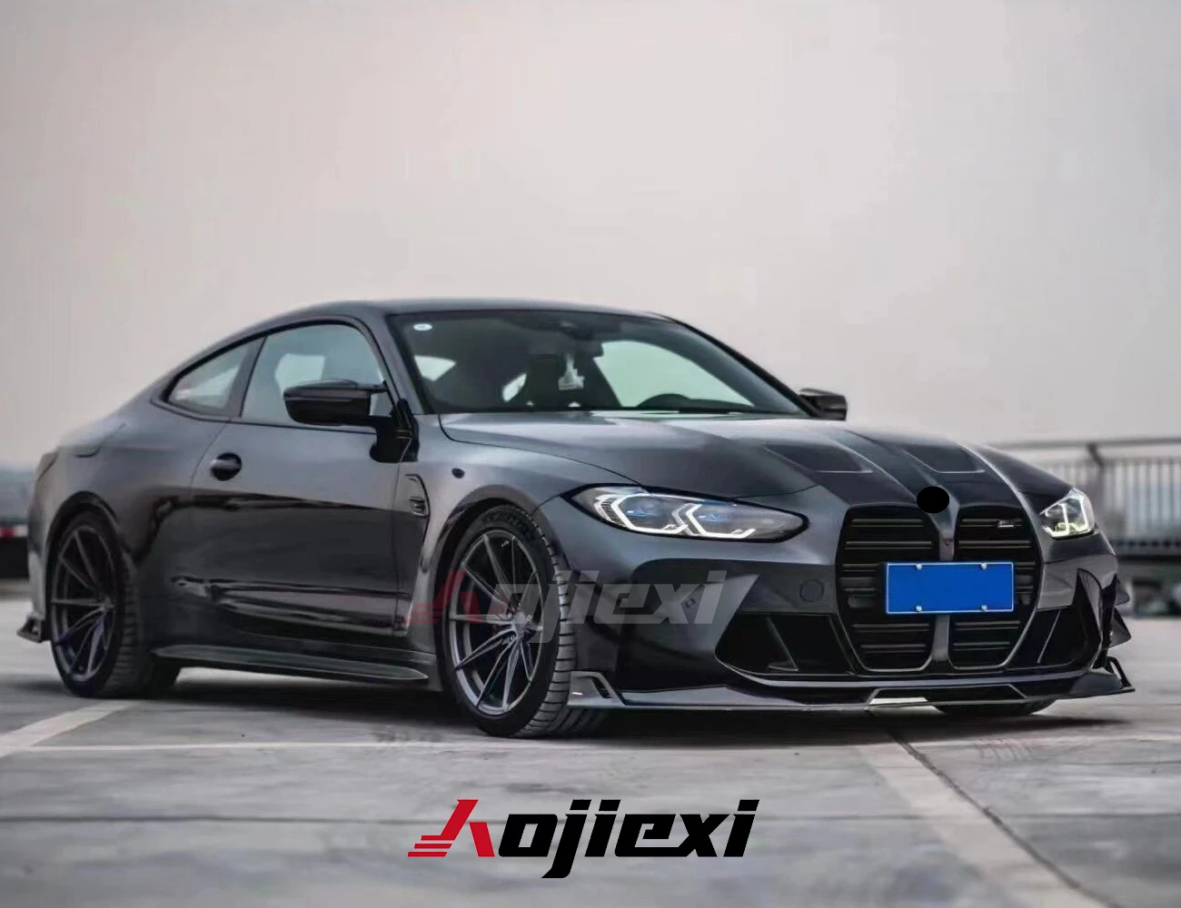 AE 스타일 드라이 카본 파이버 프론트 범퍼 립 (BMW G80 G81 G82 G83 M3 M4 쿠페 2021+ 용) 고품질 프론트 스플리터 립 바디 키트