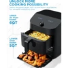 Air Fryer, Dual Basket Air Fryer Oven, 11 Quart 8 in 1 Functions, Wi-Fi Connectivity, 50+ App Recipes, Black, Air Fryer 3
