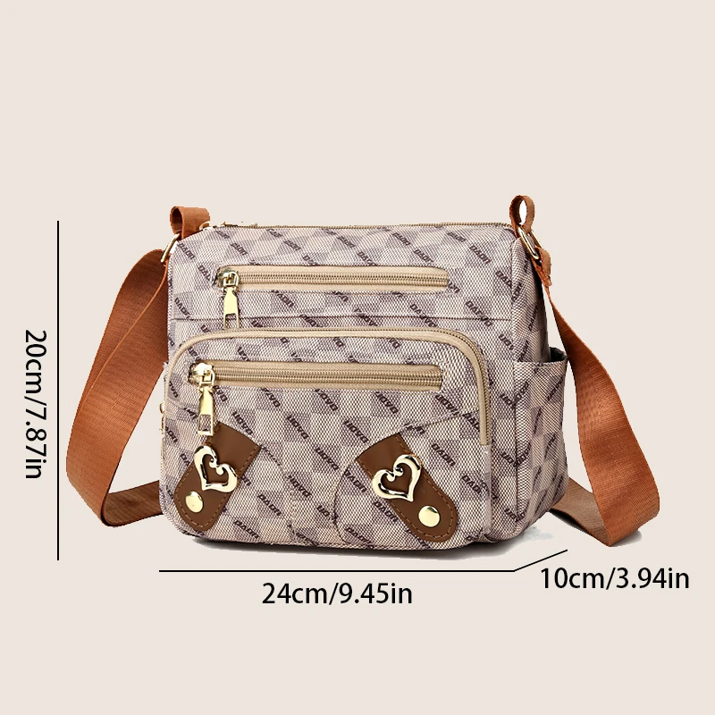 Vintage luxury wallet and handbag, high-quality crossbody women's bag design, multi pocket women's bag, single shoulder bag