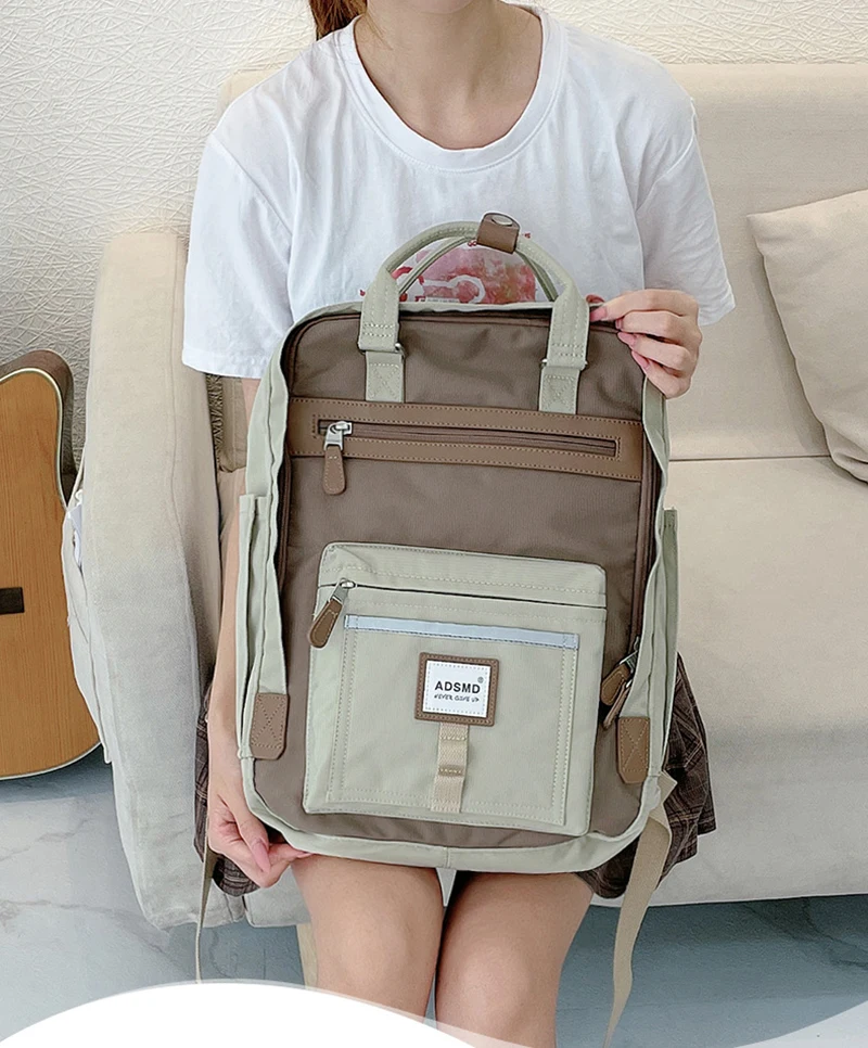 Bolsa para Notebook Laptop para Mulheres Mochila Computador Bolsa de Viagem de Grande Capacidade Multipocket Tendência da Moda Alta Qualidade 15.6 Polegada - Imagem 2