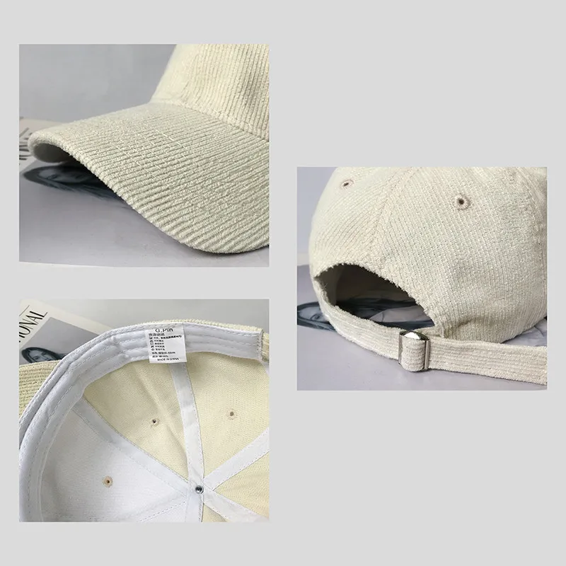 60-65cm Solid Color Lamp Core Plush Hat Casual Big Headed Men's Korean Style Baseball Hat Warm Snapback Baseball Hat Trucker Cap 3