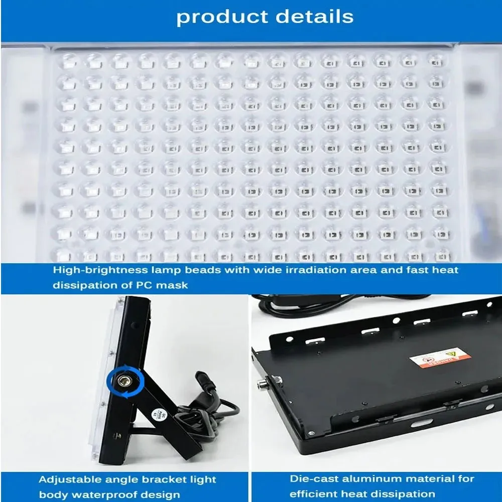 50W/100W/200W UV Curing Lamp 365nm/395nm/405nm Fluorescent Detection Shadowless Glue Projection