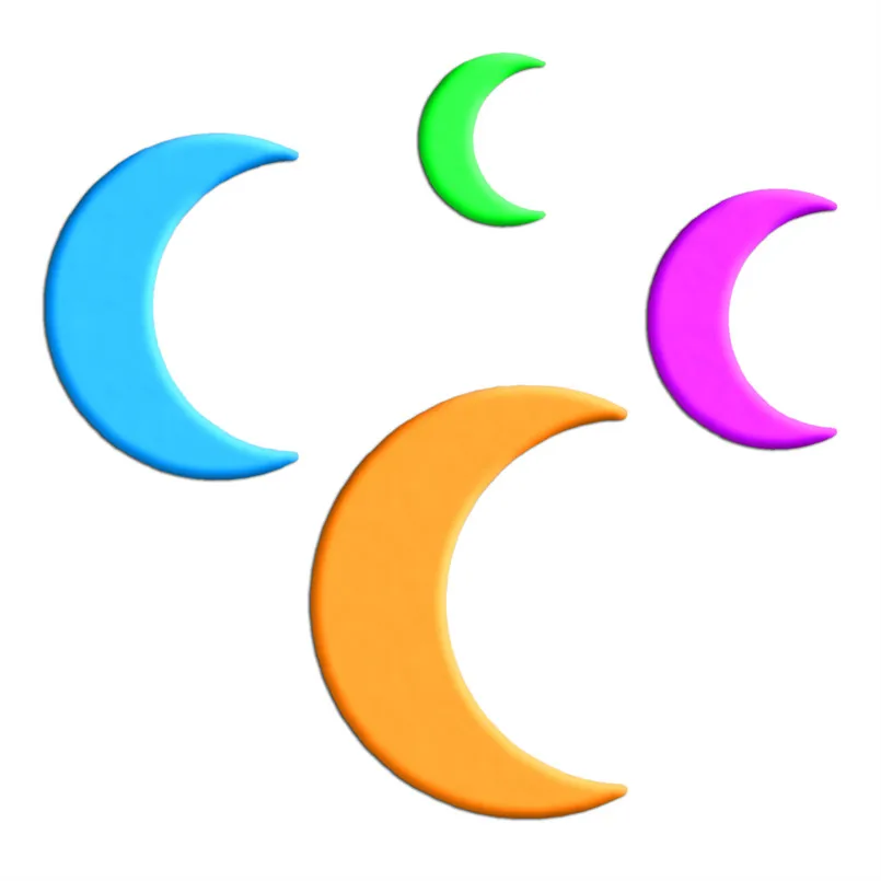 Four Specifications Cartoon Geometric Figure Crescent Moon Plastics Moulds Cake Fondant Tools Cookie and Sushi Fruit Cutters cookie cutter,baking mold,cookie mould,cookie printing mold,fondant cutter