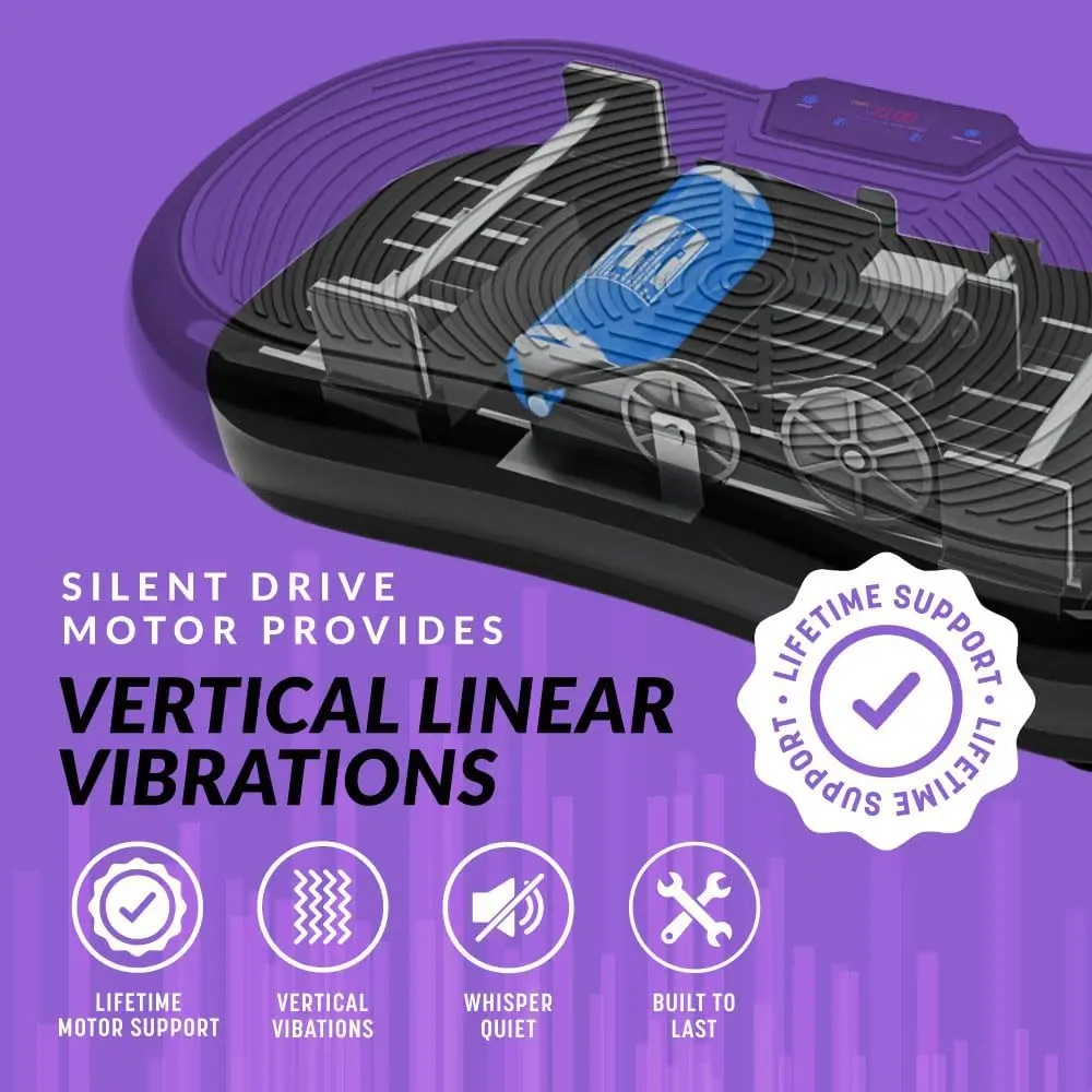 Fitness Ultra Slim and Premium 3D Power Vibration Plate-5 Programs + 180 Levels-Noiseless
