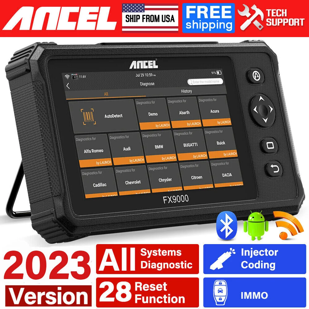

ANCEL FX9000 Automotive Full System OBD2 Scanner Car Diagnostic Tool TPMS DPF IMMO SAS Oil Reset OBD2 Diagnostic Tool