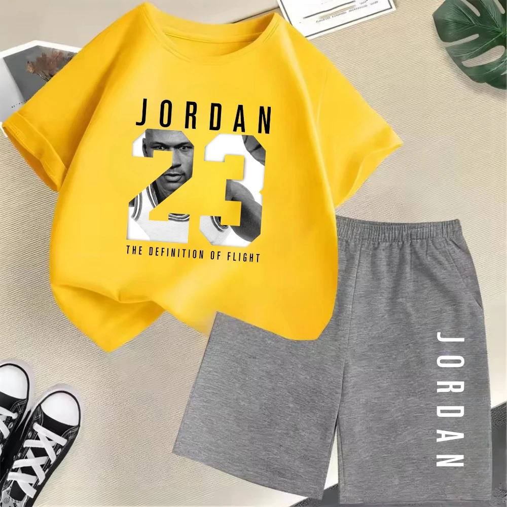 summer short sleeve children's t shirt set sports fashion boys girls shorts 2pcs set casual brand print graphics kid set outfits Summer Short Sleeve Children's T-shirt Set Sports Fashion Boys Girls Shorts 2pcs Set Casual Brand Print Graphics Kid Set Outfits 2