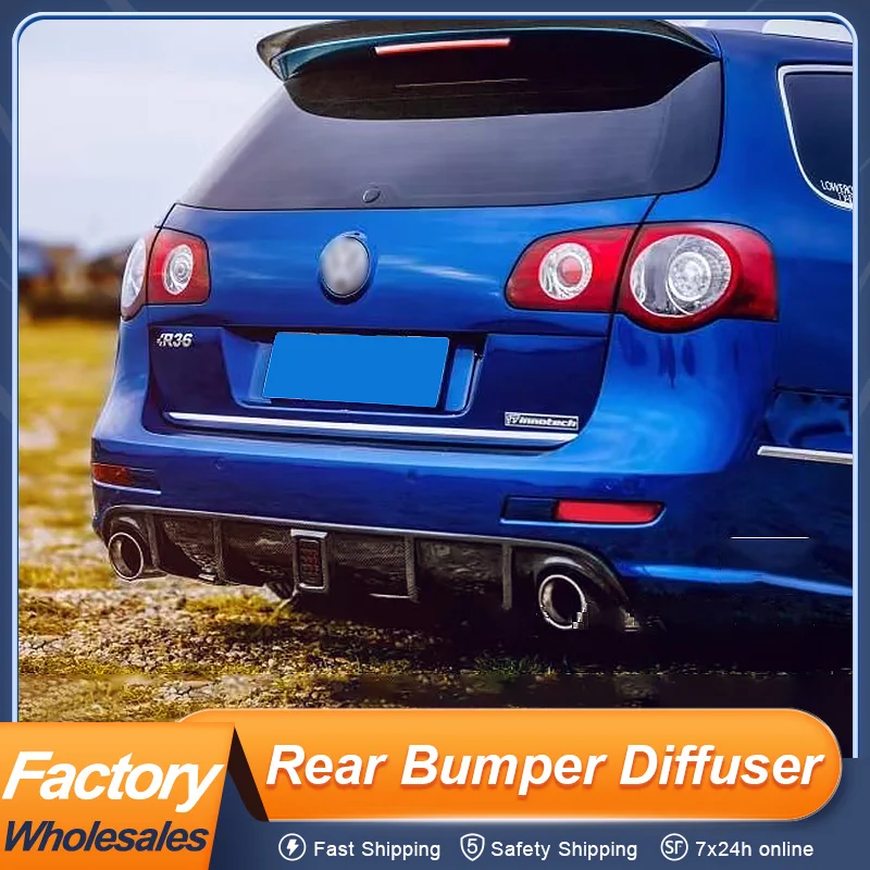 For Volkswagen Magotan Variant VW R36 Rear Bumper Diffuser Lip Spoiler Bodykit Carbon Fiber Material Exterior Accessories 1