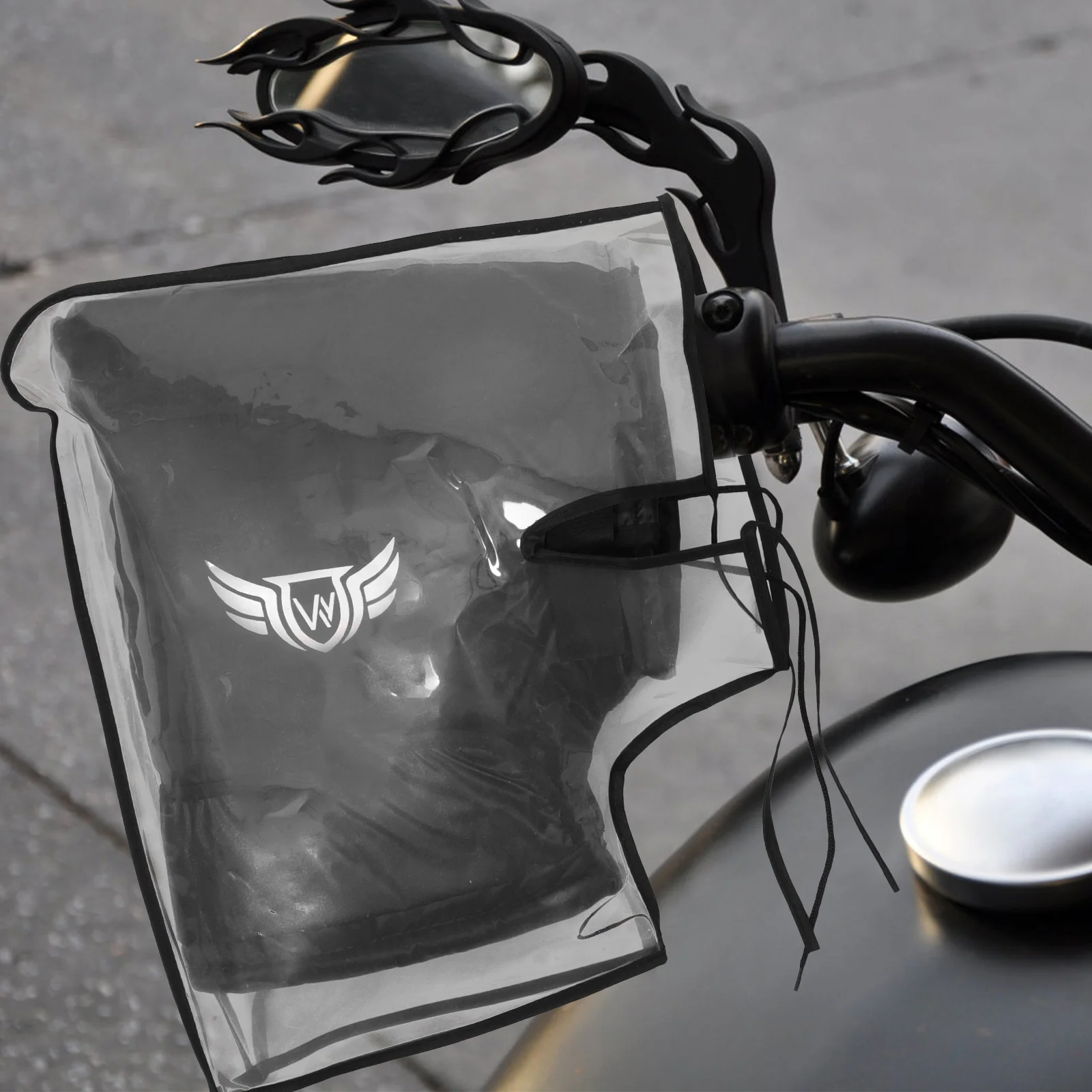 

Thermal Glove Warming Gloves Motorcycle Scooter Winter Handlebar Mittens Grip Cover Pu Mitts Windproof