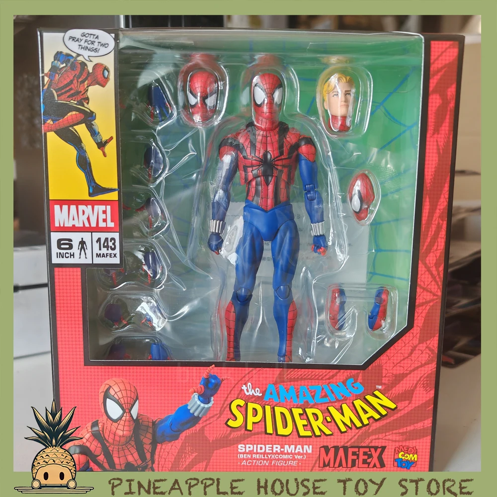 Disponibile Mafex No.143 Ben Reilly Action Figure Spider-Man Anime Figure Comic Ver. Re-Release Action Figure Regalo Giocattolo Da Collezione