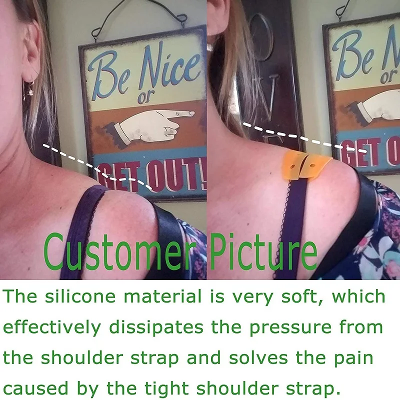 Silicone Bra Strap Cushions Holder, Women's Soft Silicone Bra Strap Cushions Holder Non-slip Shoulder Protectors Pads (1Pair)