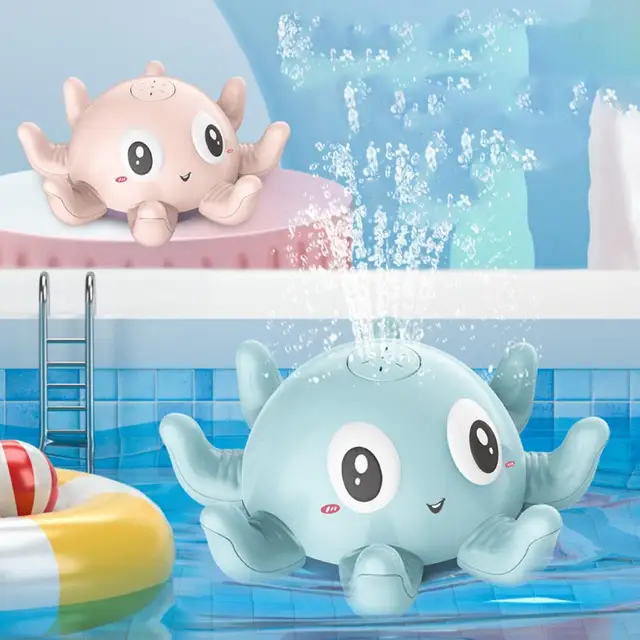 Baby Bathroom Bath Toy Shower Water Spray Automatic Swimming Pool Bathtub Electric Toys with Light Music Play Baby Toys 1