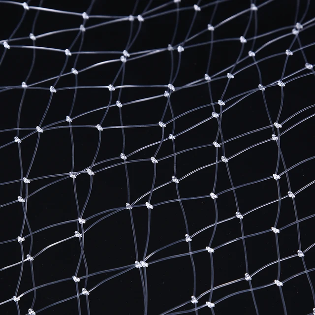 1 Pc Nylon Fish Line Fishing Net Rhombus Mesh Hole Net Collapsible Fishing Tools 3 Sizes Woven Fishing Net Fishing Accessories 5