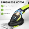 HECUS 2 in 1 Brushless Cordless Electric Hedge Trimmer Handheld Household Lawn Mower Garden Tools For Makita 18V Battery 5