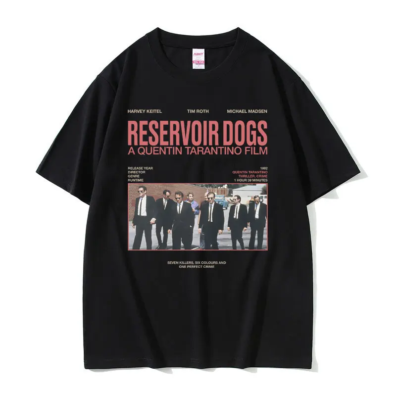 

Famous Director Quentin Tarantino Movie Reservoir Dogs Graphic Print Tshirt Men Women Classic 90s Vintage Crime Thriller T-shirt