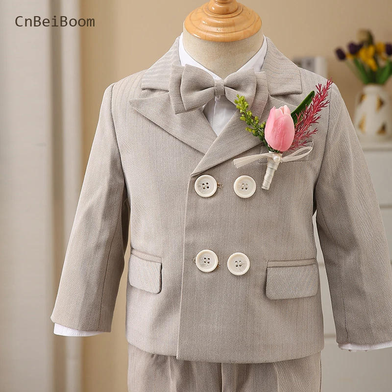 Tanie Garnitur chłopięcy dla dzieci suknia ślubna jesień przystojni chłopcy garnitury płaszcz + sklep