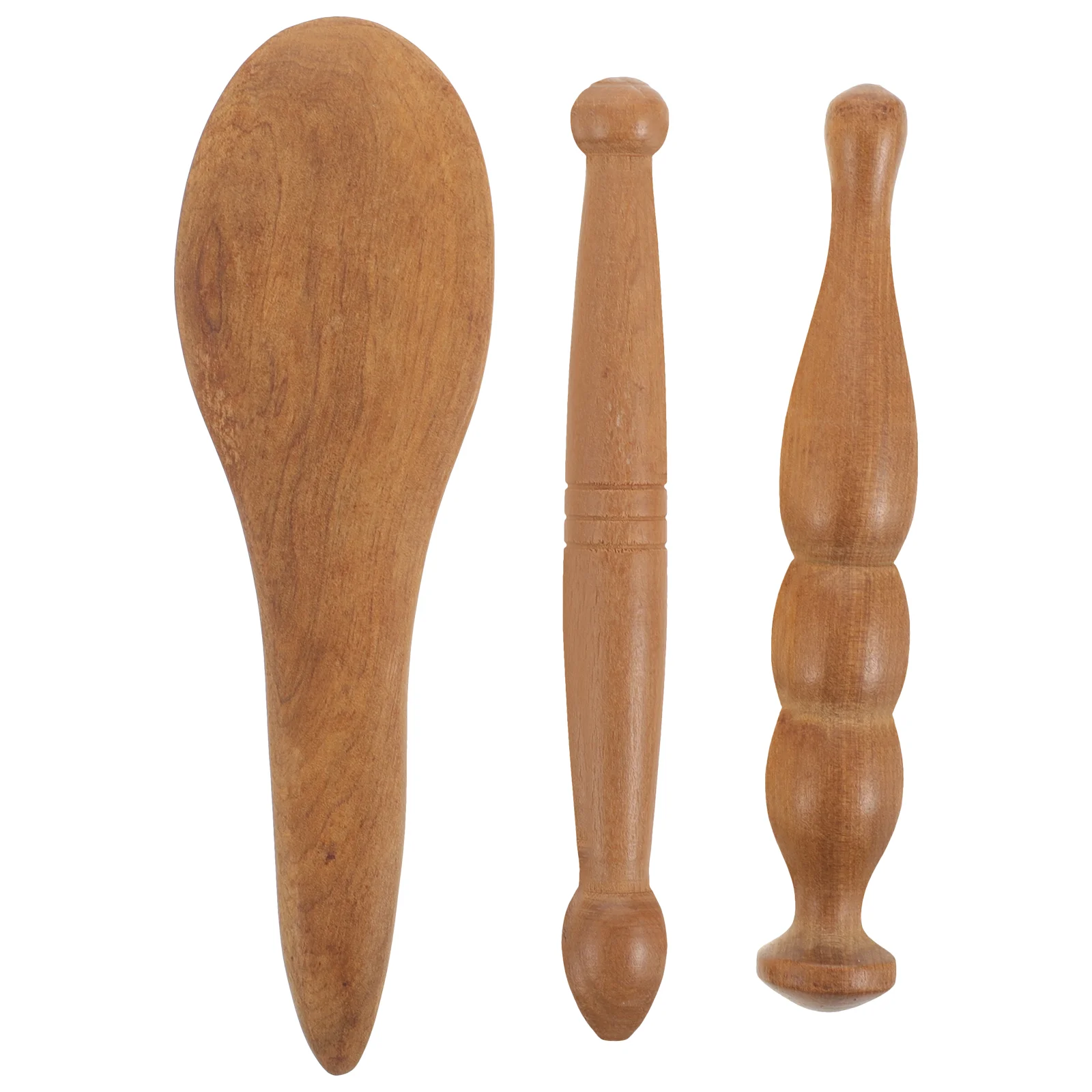 

3 Pcs Massage Stick Acupressure Pen Foot Massager Practical Wood Darts Point Tool Wooden Manual Sticks