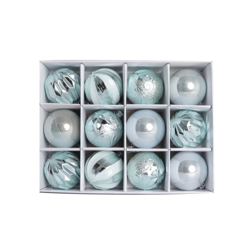 thumbnail image 1 of 12 bolas de Navidad de 6 cm con diseño de extraterrestre de plástico impreso para decoración de fiestas de Navidad, colgantes de esferas de Navidad de Año Nuevo 2024, 1 of 5