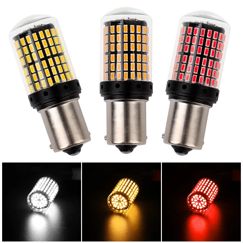 1pcs 3014 144smd Canbus 1156 BA15S P21W BAU15S PY21W 1157 BAY15D P21/5W T20 W21W 7440 W21/5W LED Bulb Turn Signal Reverse Light