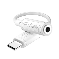 Premium USB - C to 3.5mm HiFi Audio Adapter Cable (WHITE)