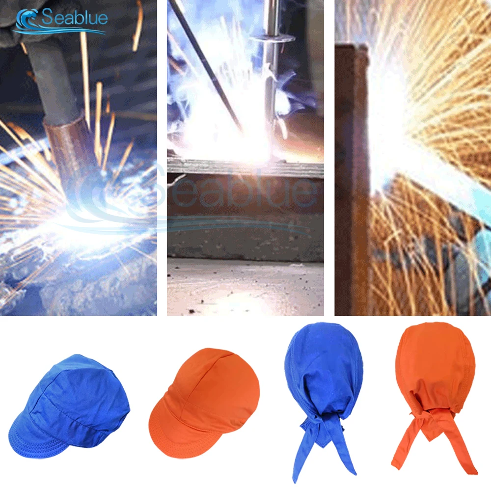 Elastic Welding Hat Sweat Absorption Welders Welding Protective Hat Cap Flame Resistant Head