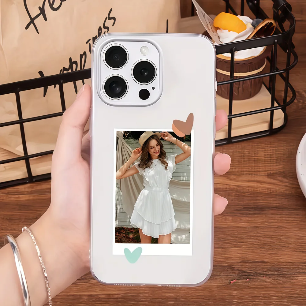 Customized Transparent TPU Phone Protective Case with Personalized Photo Insert
