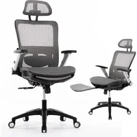 Ergonomic Office Chair With Footrest With Headrest and 4D Flip-up Armrests Computer Executive Desk Chair 1