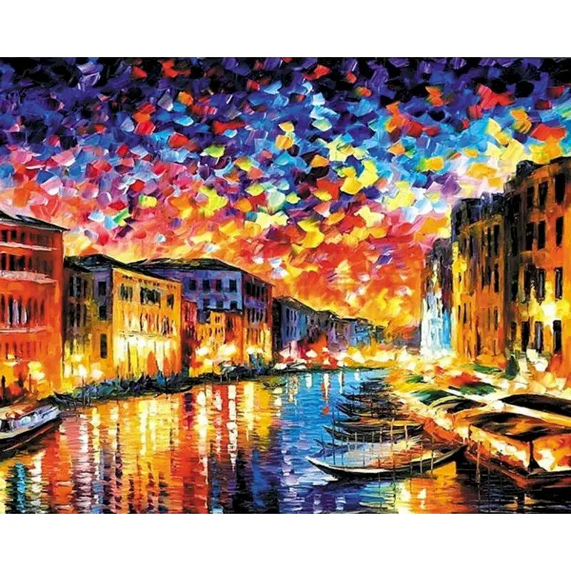Venice Cityscape DIY Oil Painting Kit – Hand-Painted Canvas Art